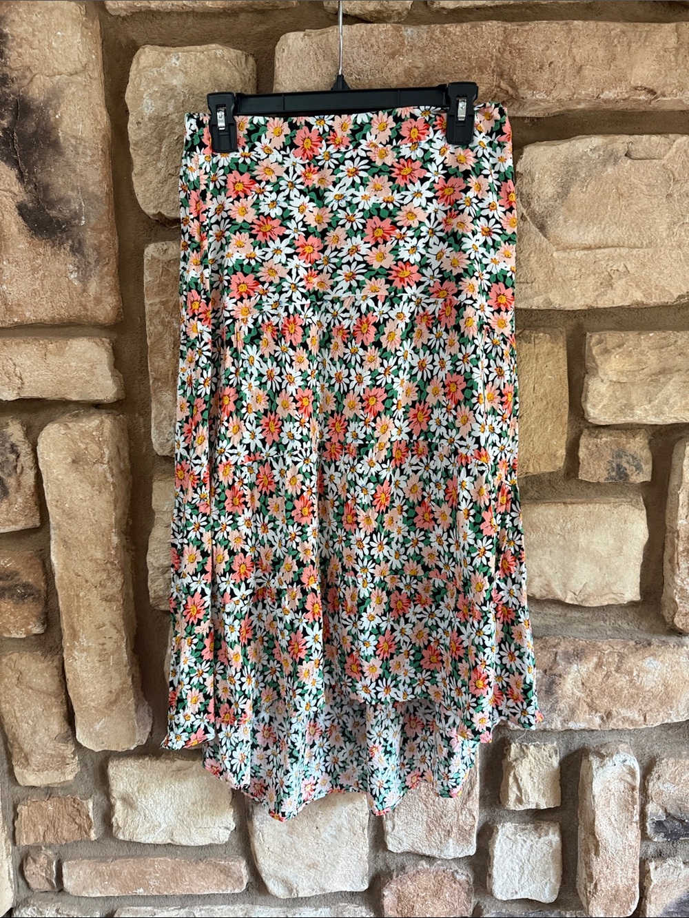 Prettygarden (Amazon) Floral Daisy Midi Skirt size L